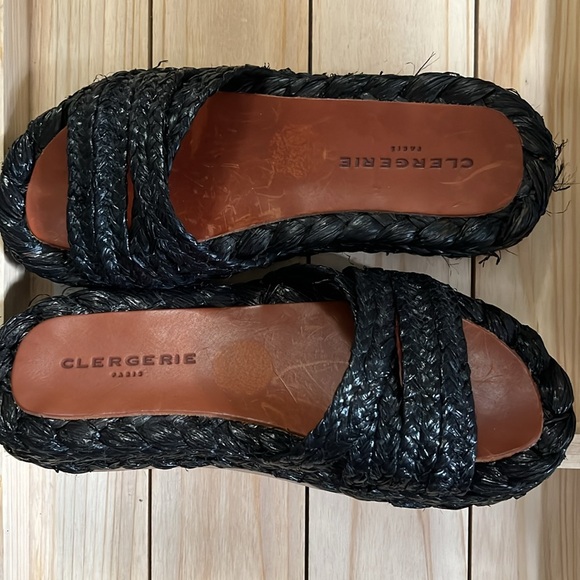 Robert Clergerie raffia black sandals - Picture 4 of 9